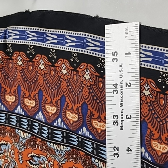 Bohemian Maxi Dress with Beaded V-Neckline Elastic Blouson Shirt Waist NWT - Picture 9 of 16